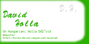 david holla business card